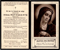 DECES -  Alfons RUTHGEERTS Wed. Leontina HEYNDRICKX - Melsele 1871 - Sint-Lambrechts-Woluwe 1934 - Obituary Notices