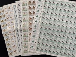 Tunisie Tunisia 1966 Mi. 639 - 642 655 - 658 Planche Sheet Birds Oiseaux Vögel - Other & Unclassified