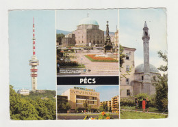 Hungary Pécs Mosque, TV Tower, Multiple Views, Vintage Photo Postcard RPPc (22992) - Islam