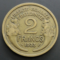 Pièce De Monnaie France - 1933 2 De La Valeur Faciale Fin - 2 Francs Morlon Cupro - (N0415) - 2 Francs