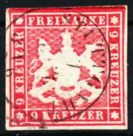 WÜRTTEMBERG AUSGABE VON 1859 Nr 14 Zentrisch Gestempelt Gepr X681876 - Afgestempeld