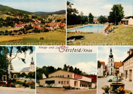 Gersfeld Rhoen Panorama Kneipp- Und Luftkurort Freibad Blumenpavillon Kurtheater - Sonstige & Ohne Zuordnung