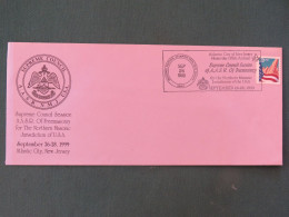 USA 1999 Special Masonic Station Cancel On Cover - Freemasonry - Flag - Briefe U. Dokumente