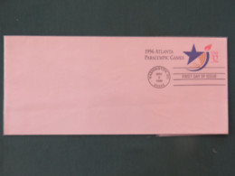 USA 1996 FDC Stationery Cover - Atlanta Paralympic Games - Briefe U. Dokumente
