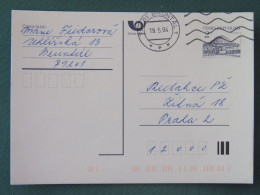 Czech Republic 1994 Stationery Postcard Hora Rip Mountain Sent Locally - Brieven En Documenten
