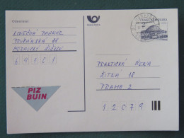 Czech Republic 1994 Stationery Postcard Hora Rip Mountain Sent Locally - Brieven En Documenten