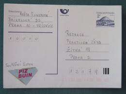 Czech Republic 1994 Stationery Postcard Hora Rip Mountain Sent Locally - Brieven En Documenten