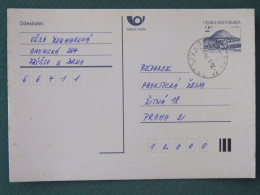 Czech Republic 1994 Stationery Postcard Hora Rip Mountain Sent Locally - Brieven En Documenten