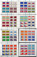 Flaggen Flags Drapeaux ONU Feuillets 1997 1998 1999 2001  Nations Unies Bureau De New York Neufs ** - Unused Stamps