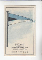 Massary Estland Flagge Des Befehlshabers Der Seestreitkräfte   Serie 6 #3 Von 1929 - Zigarettenmarken