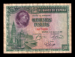 España Spain 500 Pesetas Cardenal Cisneros 1928 Pick 77 Bc/Mbc F/Vf - 500 Pesetas