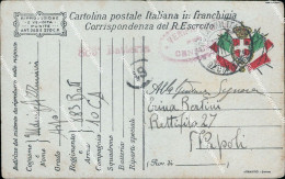 Bq620 Cartolina  Franchigia Militare Posta Militare 92 Divisione Www1 1918 - Franchigia