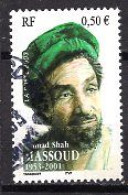 FRANCE 2003 LE COMMANDANT AFGHAND MASSOUD YVERT N° 3594 OBLITERE - Gebraucht