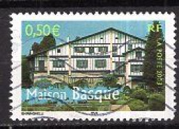 FRANCE 2003 LA FRANCE A VOIR MAISON BASQUE YVERT N° 3603 OBLITERE - Gebraucht