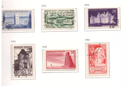 France  - (1952)  -  Evenements  - Sites - Obliteres - Oblitérés