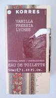KORRES VANILLA FREESIA LYCHEE RARE  EAU DE TOILETTE  FOR WOMEN  50ML - Women
