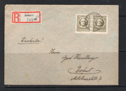 Germany 1946 Russian Occ Zone Thuringen Register Cover Pair Erfurt 17155 - Brieven En Documenten