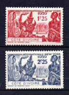 Cote D' Ivoire  - 1939-   Exposition Internationale De New York - N° 144-145 - Neuf * - MLH - Ungebraucht
