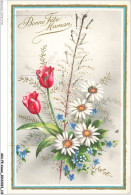 AKUP5-0390-VOEUX - BONNE FETE MAMAN - DES FLEURS ET ROSES - Muttertag