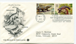 Delcampe - ETATS-UNIS ENVELOPPE 1er JOUR DES N°2598 ET 2604 FAUNE PREHISTORIQUE AVEC OBL DU MAY 1 1997 - Prehistorisch