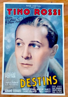 Affiche Ciné DESTINS Tino Rossi 35x50 1946 POTTIER «Petit Papa Noel" Illu MASCII - Affiches & Posters