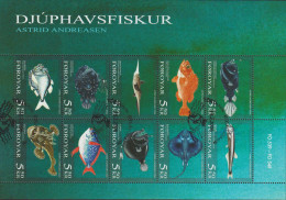 Faroe Islands 2006 Djuphavsfiskur  Souvenir Sheet Used. Postal Weight 0,04 Kg. Please Read Sales Conditions Under Image - Fische