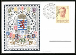 AK Luxemburg, Timbrophiles, Société Grand-Ducale, Ausstellung 1940 - Luxemburgo - Ciudad