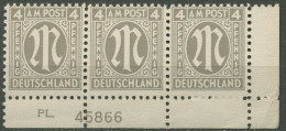Bizone 1945 AM-POST Amerik. Druck Mit Plattennummer 2 Z Pl.-Nr. Unten Postfrisch - Postfris