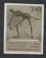 FRANCE - 1993 - N°YT. 2798 - Germaine Richier - VARIETE Non Dentelé / Imperf. - Neuf Luxe ** / MNH / Postfrisch - 1991-2000