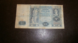 POLAND 20 ZLOTYCH 1940 - Poland