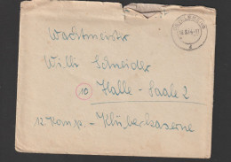 German Feldpost WW2 - To A Wachtmeister In 12. Kompanie At Halle-Saale Posted Gevelsberg 16.2.1944. Postal Weight 0,04 K - Militaria