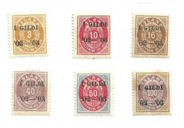 ICELAND - 1902/3 -  BLACK OVERPRINT - LOT OF MH STAMPS - Ongebruikt