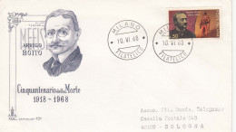 Italia-04/1968 - 50 L. - 50e Ann. De La Mort D'Arrigo BOITO, Compositeur, FDC - FDC