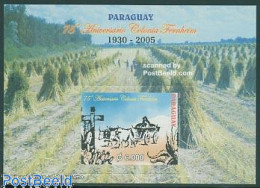 Paraguay 2005 75 Years Fernheim Colony S/s, Mint NH, Nature - Various - Cacti - Agriculture - Cactus