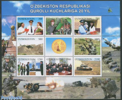 Uzbekistan 2012 Army 8v M/s, Mint NH, History - Transport - Various - Militarism - Helicopters - Uniforms - Militaria