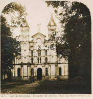 Photo Stéréoscopique 7,3x7,4cm Carte 17x8,7 Cm S.71 - 3409 BETHARRAM. Chemin De Croix. Eglise Résurrection - Fotos Estereoscópicas