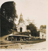 Photo Stéréoscopique 7,3x7,4cm Carte 17x8,7 Cm S.71 - 3407 BETHARRAM. Montée Du Chemin De Croix, 2° Chapelle - Fotos Estereoscópicas