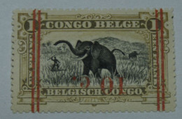 Belgian Congo : N° 101 -Cu * Surcharge Renvesée 1922 - Unused Stamps