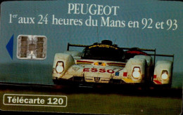 TELECARTE..120 ...  PEUGEOT..24 HEURES DU MANS - Coches