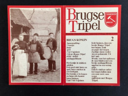 Etiket étiquette Brouwerij 'T HAMERKEN Brugge BRUGSE TRIPEL Kaartje Recept Brugs Konijn - Bier