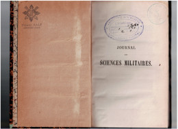 1887 JOURNAL DES SCIENCES MILITAIRES REVUE MILITAIRE FRANCAISE BIBLIOTHEQUE ARTILLERIE DE LA MARINE LABORATOIRE CENTRAL - French