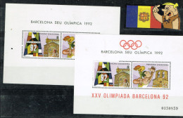 ANDORRA ANDORRE BLOC  1992 1 Bloc Normal + 1 Bloc Rare Imp. - Neufs