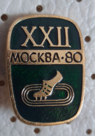 ATHLETICS Olympic Games Moscow 1980 CCCP Pin 14x20mm - Olympic Games