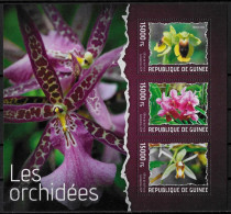 GUINEE - FLEURS - ORCHIDEES - N° 7094 A 7096 ET BF 1628 - NEUF** MNH - Orchidee