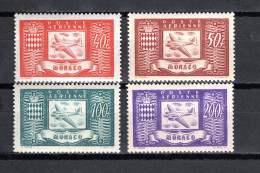 MONACO PA  N° 15 à 18  NEUFS AVEC CHARNIERES COTE 7.25€   ARMOIRIE AVION - Airmail