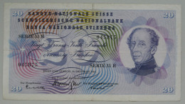 20 Franken / Francs / Franchi 25.10.1961 (WPM 46i) - Svizzera