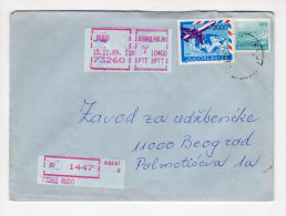1989. YUGOSLAVIA,BOSNIA,RUDO REGISTERED COVER TO BELGRADE,INFLATION,INFLATIONARY MAIL - Covers & Documents
