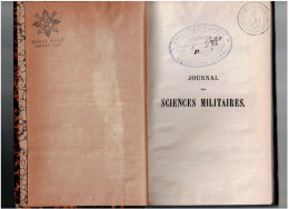1887 JOURNAL DES SCIENCES MILITAIRES REVUE MILITAIRE FRANCAISE BIBLIOTHEQUE ARTILLERIE DE LA MARINE LABORATOIRE CENTRAL - French