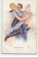 ILLUSTRATEUR #FG55592 SOLOMKO PROPOS GALANTS COUPLE AU COLLIER ET EVENTAIL - Solomko, S.