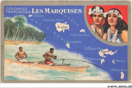 AU-BFP2-0895-ILES MARQUISES - Les Colonies Françaises - Produit Lion Noir - French Polynesia